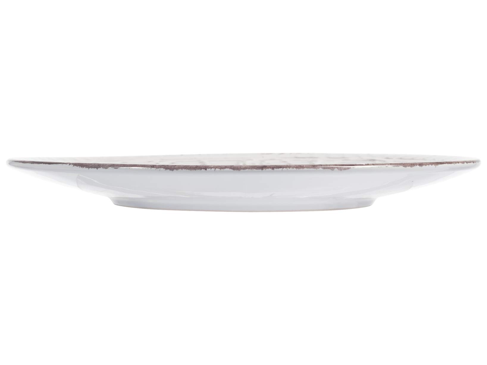 H&H Courtyard Juego 6 Platos Lllanos Blancos 27,5 Cm