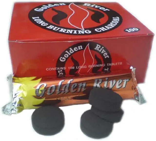 Lot de 10 Rouleaux de Charbon pour Chicha, Encens et Narguilé - 100 Pastilles