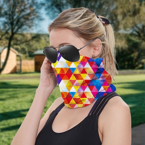 Geometric Pattern Neck Gaiter Versatile Face Cover for Outdoor Activities3