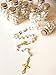 YRP Big Size 12 X Pearl Rosary Bottle Baptism Communion RECUERDOS DE BAUTIZO Gold/Silver