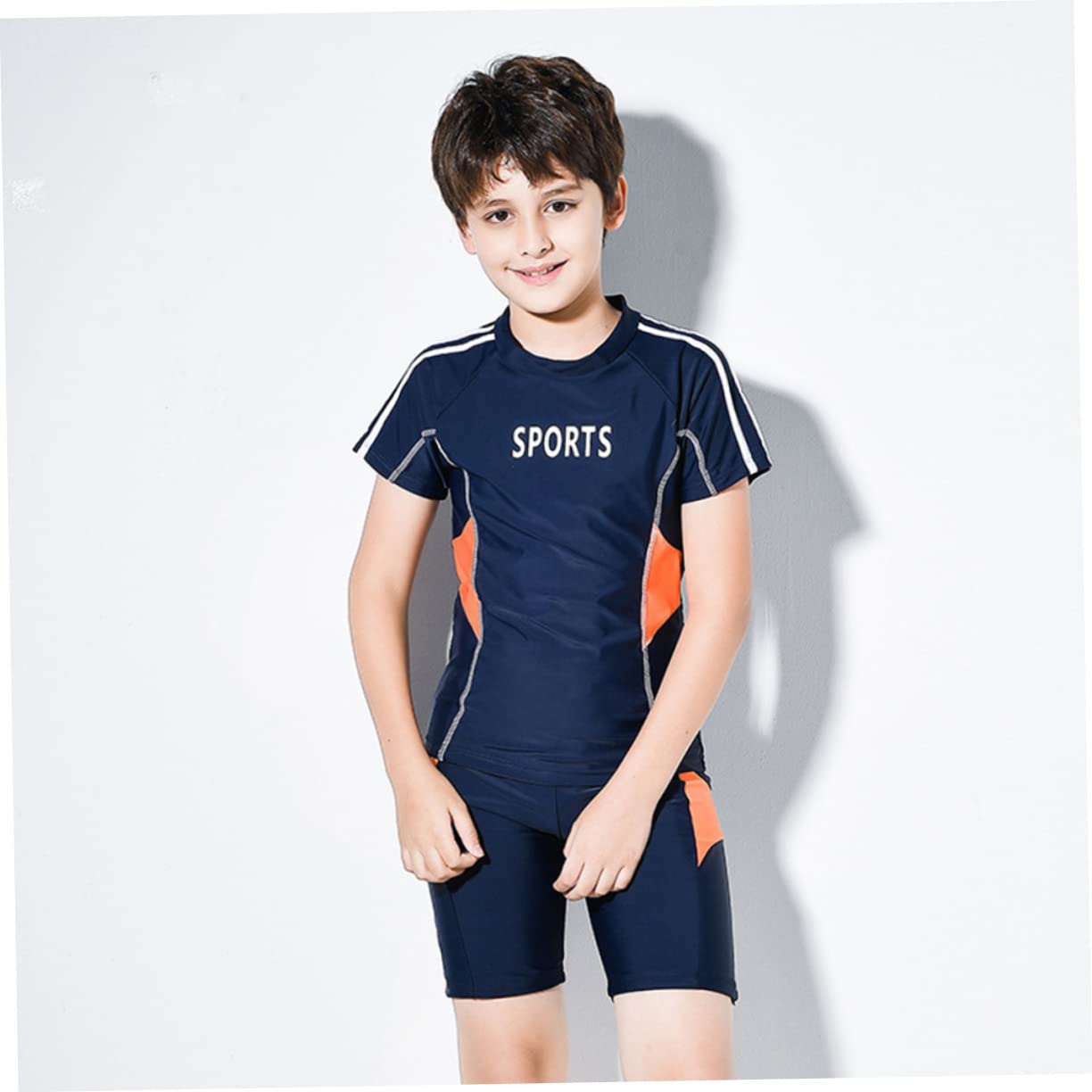 1 Set Costume Da Bagno Ragazzo Beachwear In Nylon