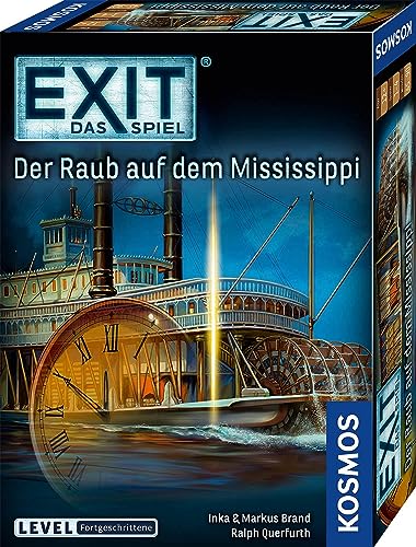 KOSMOS 691721 EXIT - Das Spiel - Der Raub auf dem Mississippi Level: Fortgeschrittene Escape Room Spiel EXIT Game für 1-4 Spieler ab 12 Jahre EIN einmaliges Gesellschaftsspiel