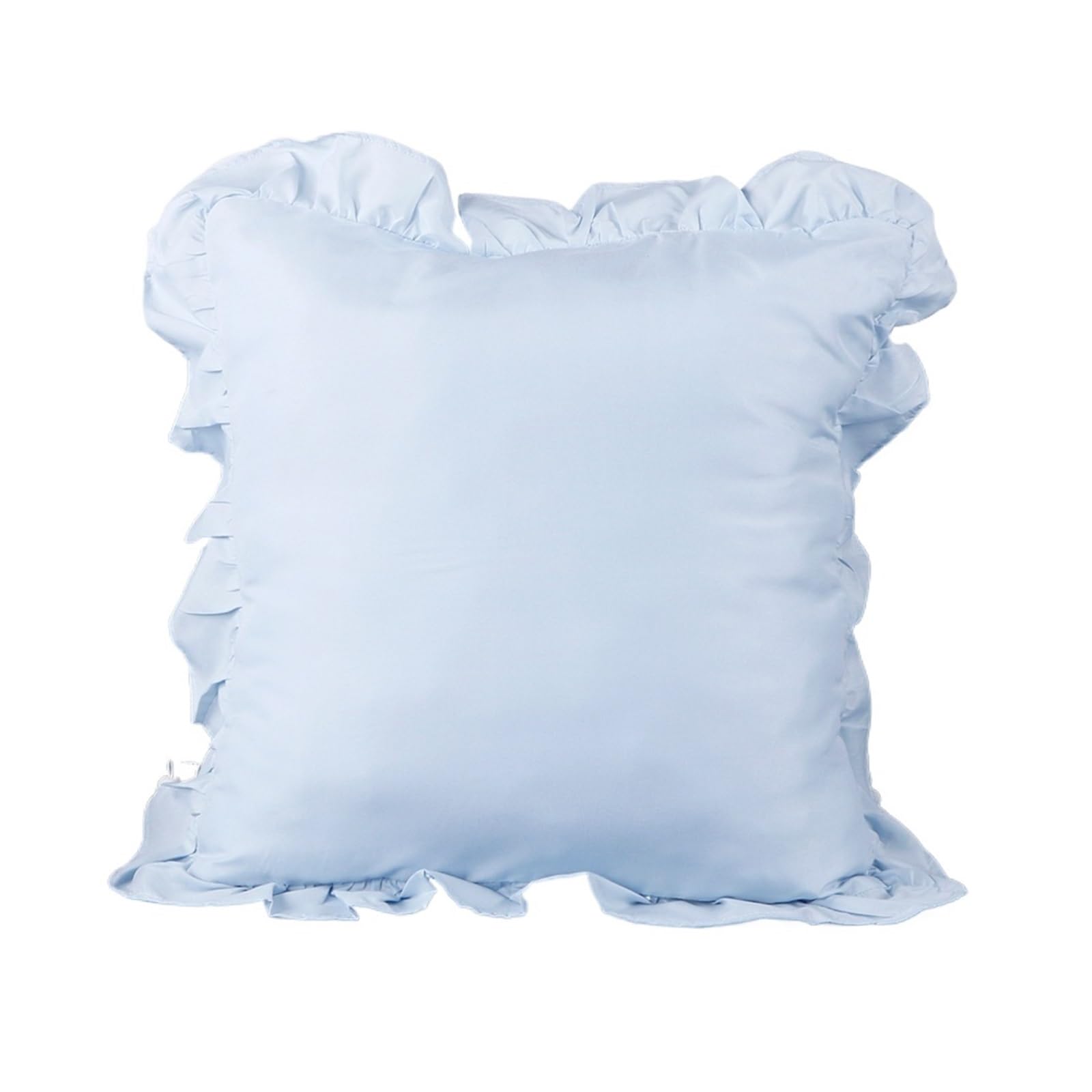 LYXYGMV 1 Pc Ruffled Pillowcase Core Envelope Pillow Shams Soft Breathable Non Shrinking For the Bedroom(Wathe,40x40cm No Pillow)
