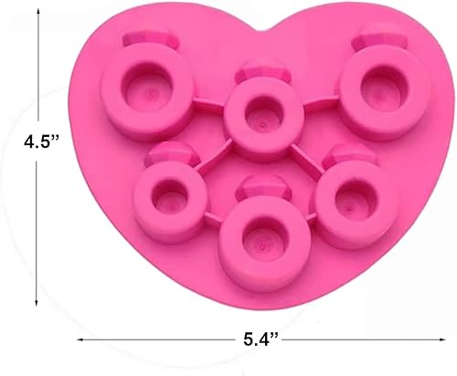 SAMZAREULO Moldes de caramelo de forma divertida para molde de chocolate (DIAMOND-ANILLO)