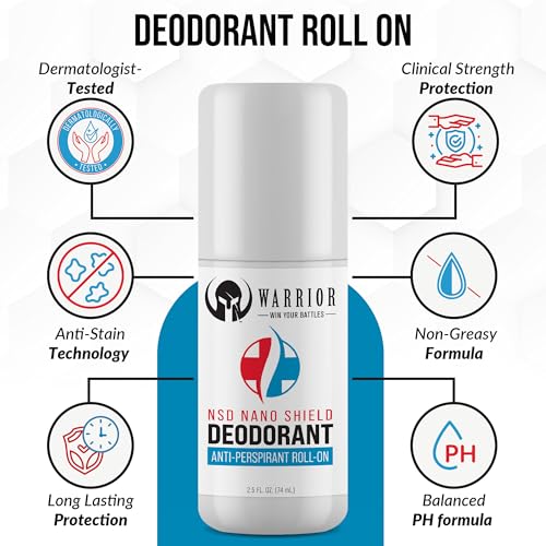 Desodorante roll on Warrior’s Nano Shield 2.5 oz miniatura 2