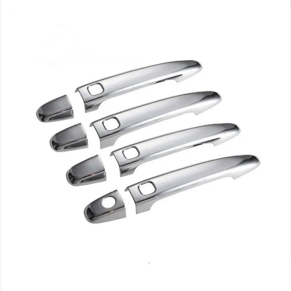 Mlhoghigd Silver 4 Button Door Handle For Highlander For Kluger For Xu40 2008~2013 Car Door Handles Cover Trim Styling Accessories