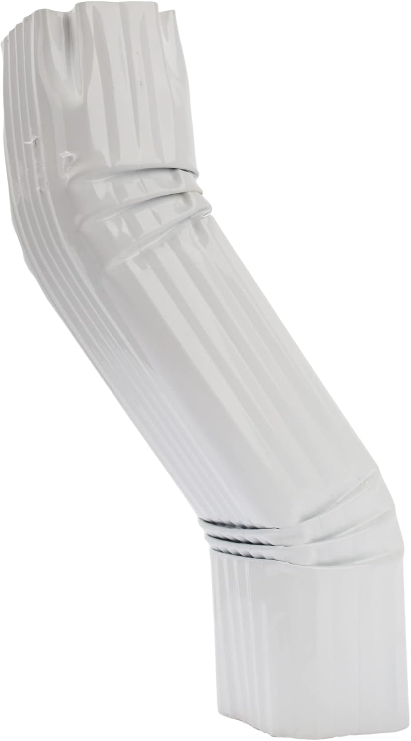 Gutter Downspout OFFSET White (Gloss) Aluminum gutter downspout elbow