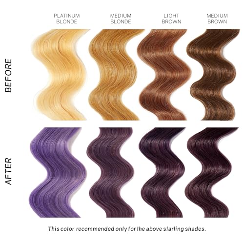 Image of Overtone Semi Permanent Hair Color Conditioner, Vibrant Purple, 8 oz, Nourishing, Damage-Free, Color Depositing Mask for All Hair Types with Shea Butter & Coconut Oil, Vegan & Cruelty-Free