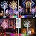 Pooqla 5 ft RGB Lighted Birch Tree, Color Changing Light Up Tree with Remote, 35 Colors Artificial Christmas Multicolor Lighted Birch Indoor Outdoor Party Yard New Year Thanksgiving Christmas Decor