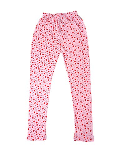 Image of IndiWeaves Girls Cotton Printed Leggings Slim Fit Cotton Stretchable Leggings [Pack of 3] Sea Green, Magenta, Pink