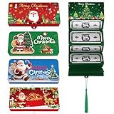 MLPKOI 2026 Neuer Weihnachts-Geldgeschenkumschlag, Geldhalter, Überraschung, Weihnachten, Kartenhalter, Weihnachts-Geld- oder Geschenkkartenhalter mit 10 Fächern, für Christmas Urlaub