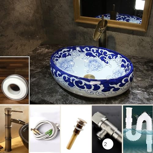 Lavabos de baño Celadon con accesorios retro y diseño antisalpicaduras 6