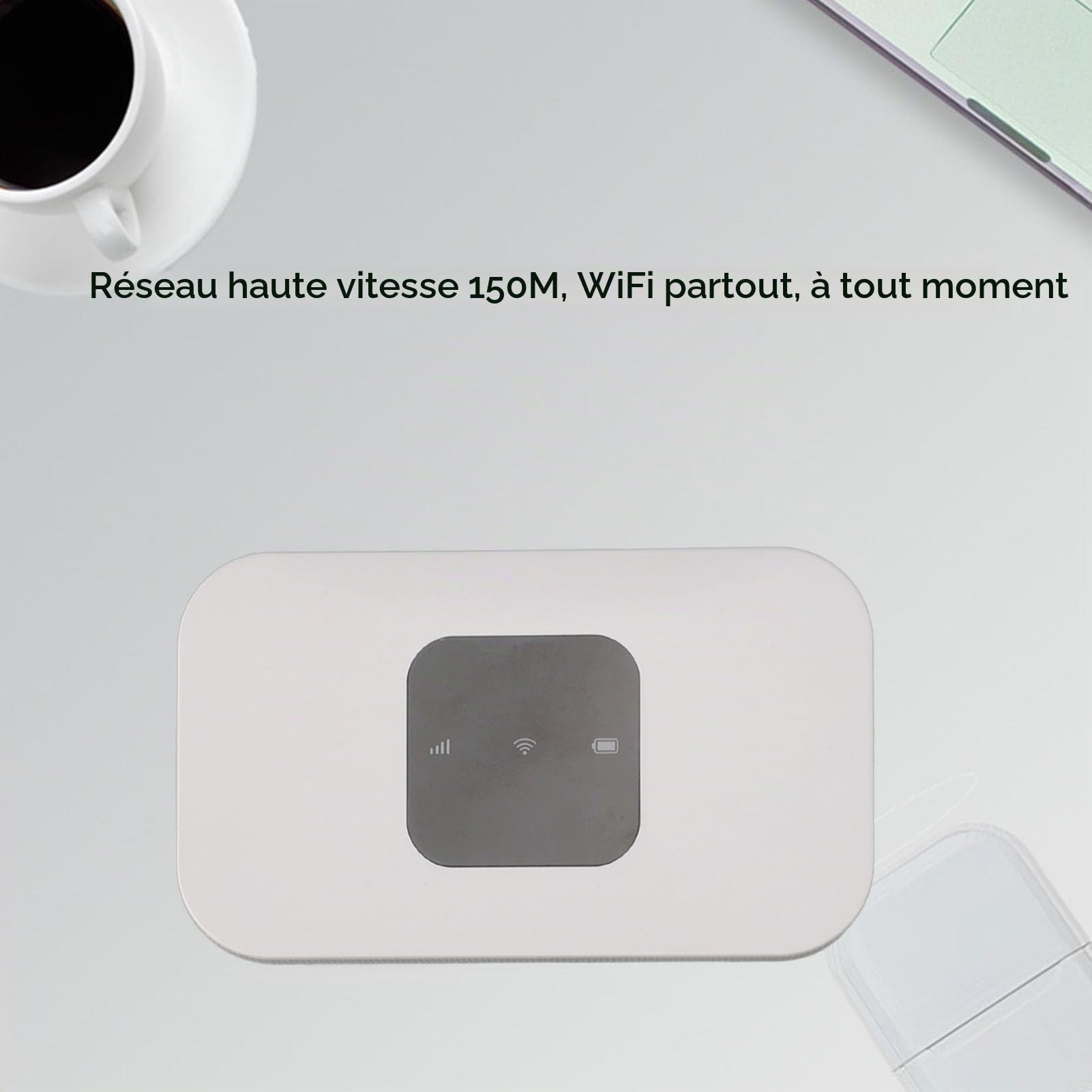 Hotspot WiFi Mobile débloqué, Routeur 4G LTE avec Emplacement pour Carte SIM, Vitesse de Transmission jusqu'à 150 Mbps, Routeur WiFi Portable pour Le Camping à Domicile, jusqu'à