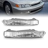 AmeriLite Bumper Marker Parking Lights Clear Set Replacement For 96-97 Honda Accord - Passenger and Driver Side