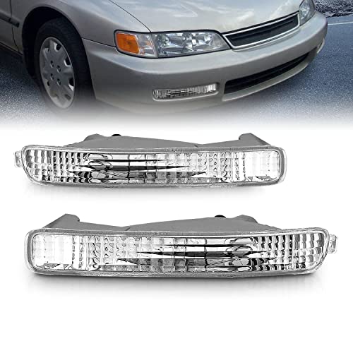 AmeriLite Bumper Marker Parking Lights Clear Set Replacement For 96-97