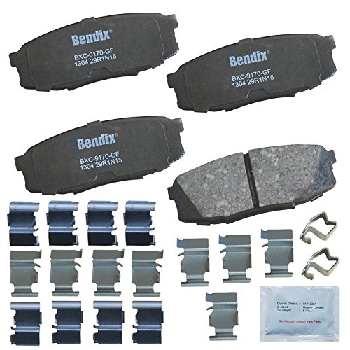Image of Bendix Priority1 CFC1304 Ceramic Rear Brake Pads for Lexus LX570 2011-2008, LX570 2021-2013, Toyota Land Cruiser 2011-2008, Land Cruiser 2021-2013, Sequoia 2022-2008, Tundra 2021-2007