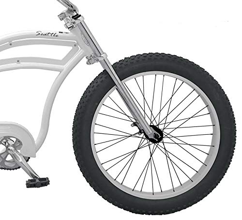 micargi seattle fat tire chopper stretch beach cruiser bike