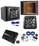 KICKER 45L7R122 12' 1200w L7R Solo-Baric Subwoofer+Vented Box+Mono Amplifier+Kit