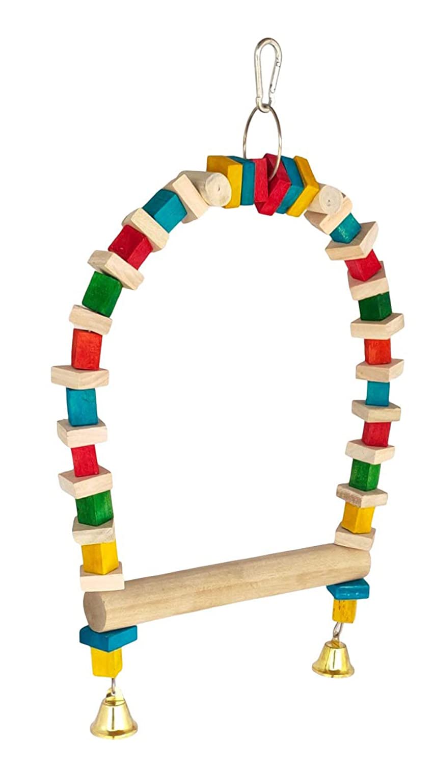 KSK Extra Large Bird Chewing Swing Toy, Parrot Colorful Stand Playground for, Medium & Large Macaw African Grey Cockatoos Cockatiel Sun Conures cage Accessories (B073XZ3TCX) Amazon Price History, Amazon Price Tracker