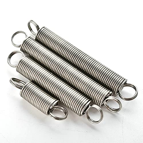 Tension Pullback 10 Pieces, 0.3mm Wire Diameter, 3mm Outer Diameter, 10-60mm Length Dual Hook Expansion Tension Spring 304 Stainless Steel Tension Spring Hook Expansion ( Size : 0.3x3x45mm )