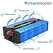 EDECOA inversor 12v 220v Convertidor 1200w de Onda modificada transforma 12v a...