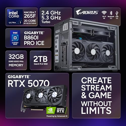 Image of Cooler Master NR2 Pro Gaming PC - Intel Ultra 7 265F, NVIDIA GeForce RTX 5070 12GB, 32GB DDR5 6000MHz, 2TB Gen4 M.2, Windows 11, V850 SFX Gold PSU, Compact Mini ITX Desktop PC