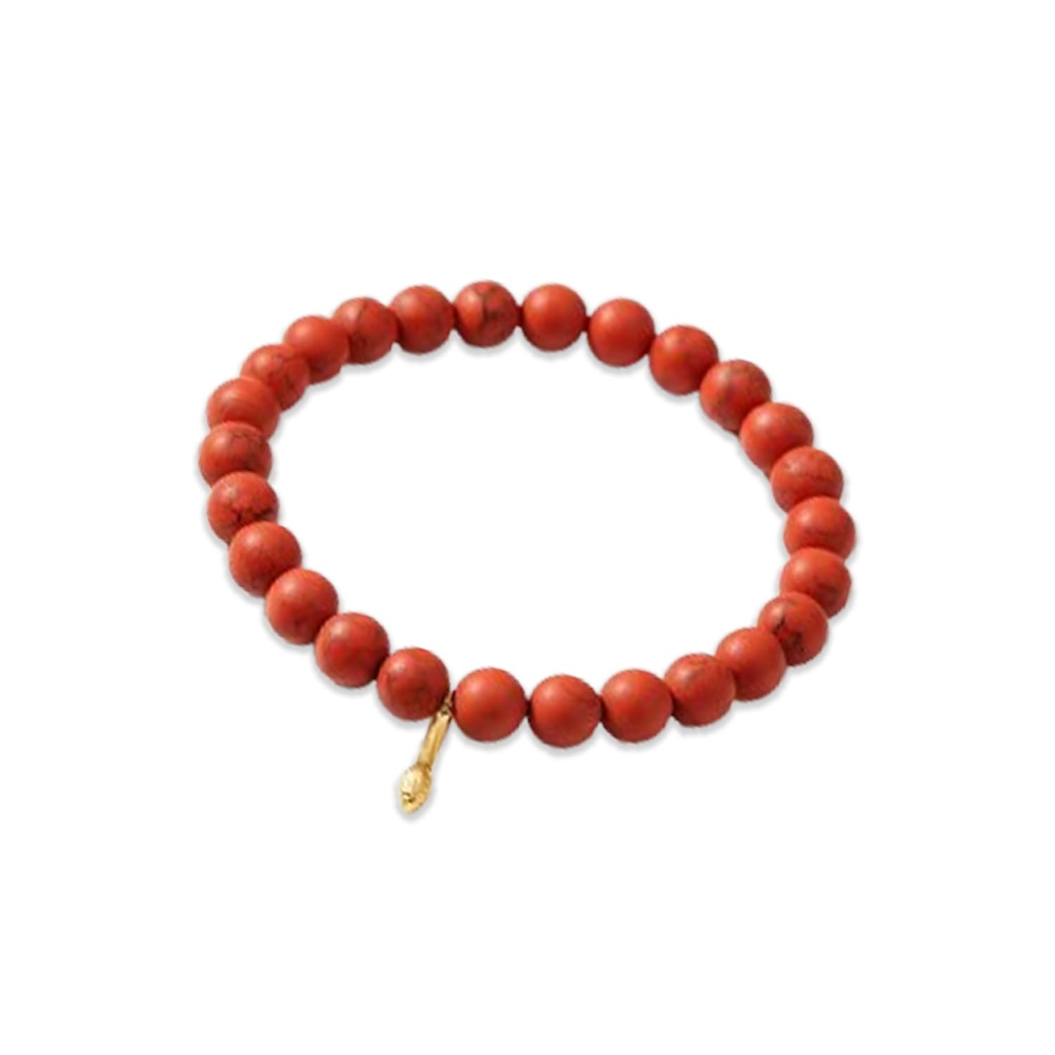 Sankatmochan Hanuman Bracelet for Men & Women | Red Turquoise Beads with Hanuman Ji Gada Charm | Protection, Strength & Positive Energy Spiritual Bracelet | Stretchable Healing Stone