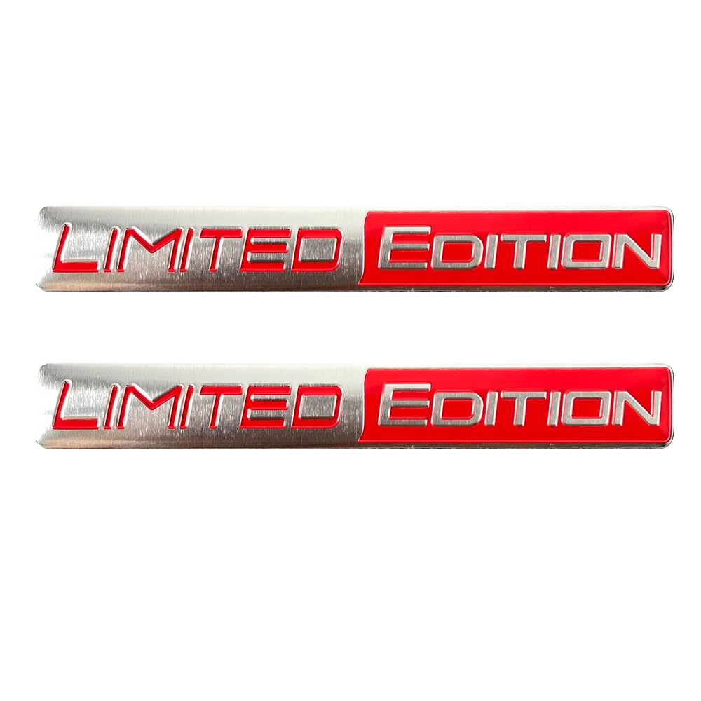 WENINETIES 2PCS Metal 3D Car Body Badges Sticker for Mitsubishi Colt Pajero Lancer Outlander, Trunk Fender Emblem Decal Accessorie,Emblem Logo Sticker Decoration Sticker,Silver-Red