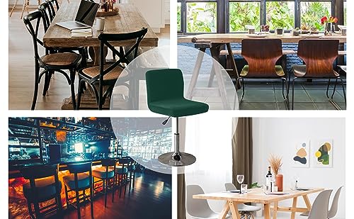 Image of LightInTheBox Bar Stool Cover Square Swivel Bar Chair Seat Velvet Bar Stool Protector Cover for Counter Height Medium Low Back Chairs (2 Pack) (Dark Green)