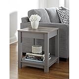 Ameriwood Home Carver End Table, Gray/Sonoma Oak