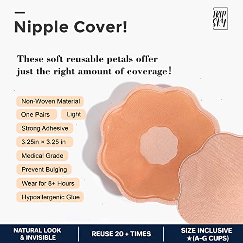 Image of Tripsky XL Breast Lift Tape, BoobTape for Large Breasts,Body Tape for Fashion,Athletic Tape Boobtape &NippleCover for A-G Cup