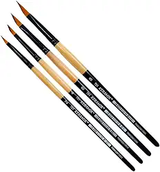 Kit Pincéis Aquarela Keramik Wedge 761 n°s 2, 4, 6 e 8