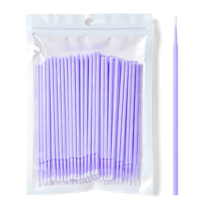 Green 100 PCS Disposable Fine Adjustment Brush Set Including Three Different Sizes of 1.5mm 2mm And2.5mm Fine Headed Micro Hole Touch up Paint Brush Suitable for Small Area Repair of Car Paint Surface
