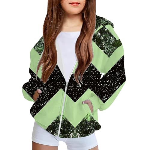 DDAPJ pyju Hoodies for Girls Trendy Casual Long Sleeve Jackets Kids Cute Floral Print Hooded Sweatshirts with Pockets2