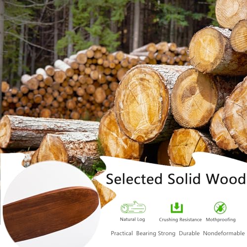 Image of QUTWOB 52 inch Wood Ceiling Fan No Light, Reversible DC Motor, Remote Control | solid wood blades, quiet 6-speed reversible dc inverter motor, remote control, no light, for indoor outdoor patio living room
