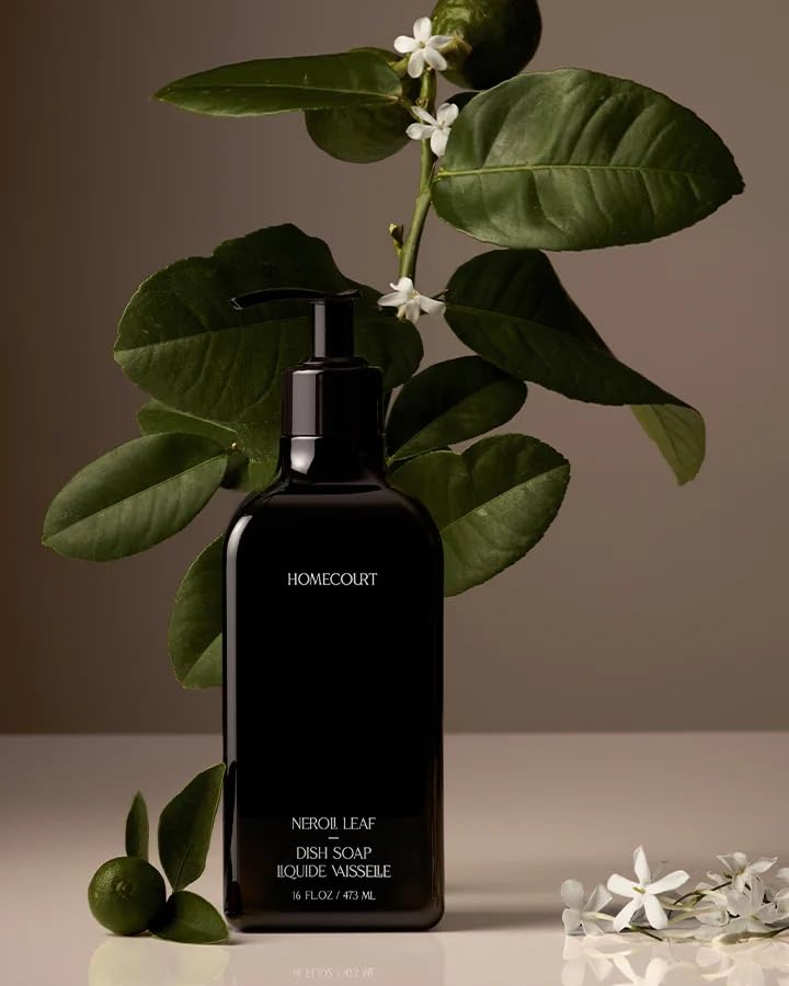 Homecourt Dish Soap Dishwashing Liquid with Clean Ingredients Non-Toxic Skin-Safe Safe for People Pets Neroli Leaf 16 fl