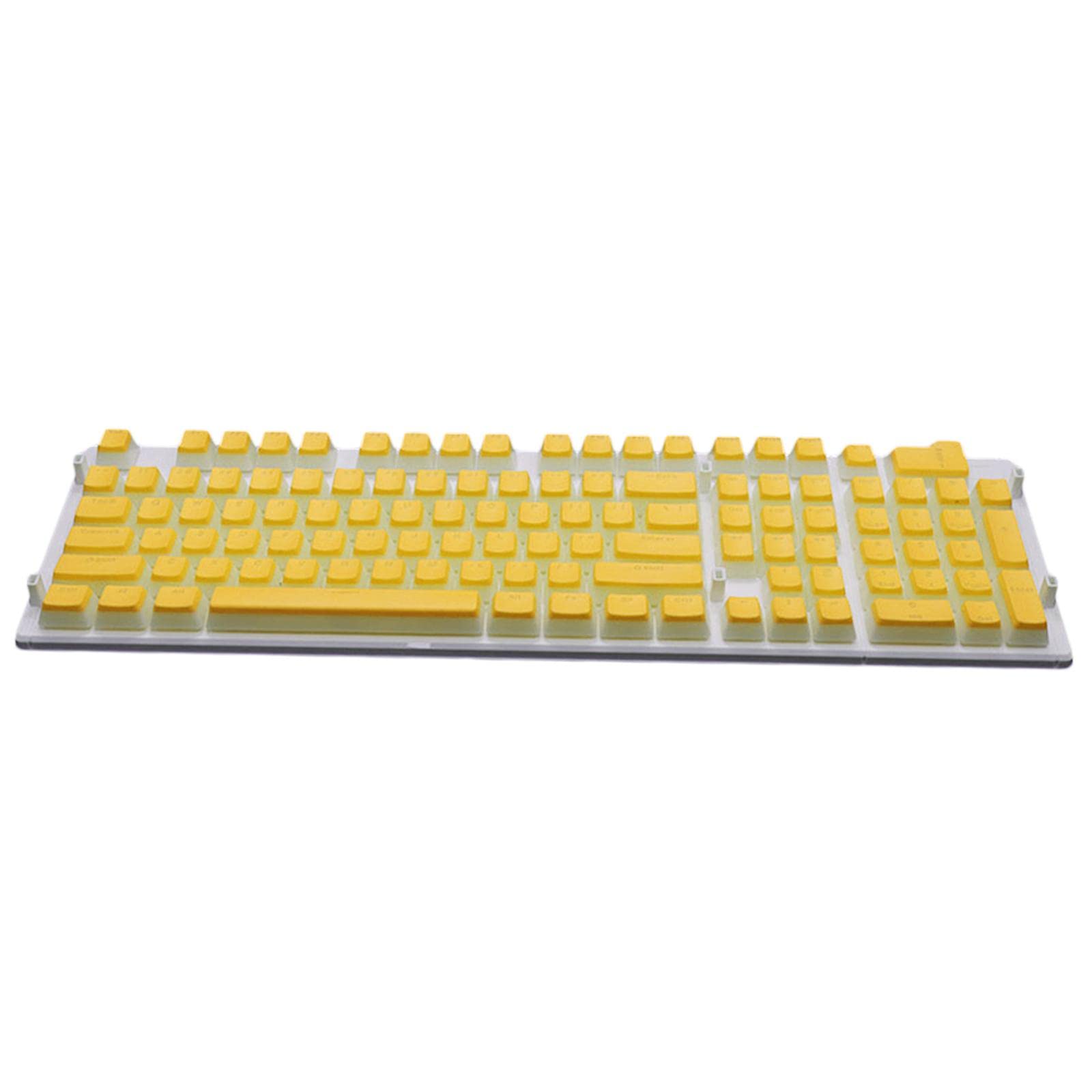 calandis 108 keys double shot pudding keycaps diy for cherry mx mechanical keyboard yellow
