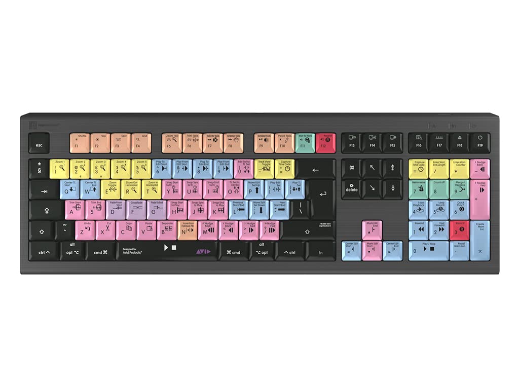 LOGICKEYBOARDBacklit 'Astra2' designed for Avid Pro Tools on Mac • UK English layout • p/n LKB-PT-A2M-UK