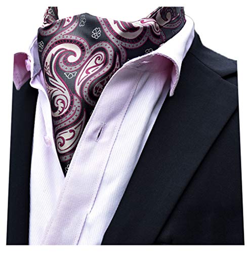 MOHSLEE Men Luxury Paisley Classic Cravat Necktie Jacquard Woven Ascot Self Ties