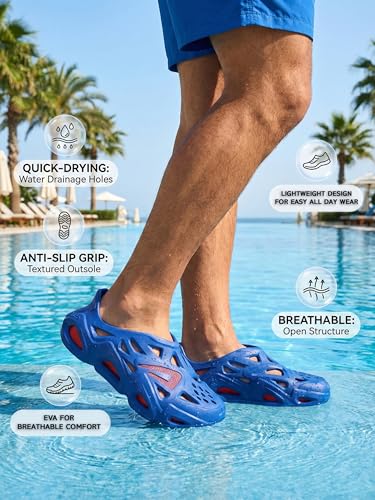 Image of Impakto Super Future Men s Clogs | Lightweight & Breathable EVA Waterproof Slip-Ons for Beach, Pool, Walking & Casual Use | Stylish and Anti Skid | Quick Dry & Soft Cushioned Comfortable Mules