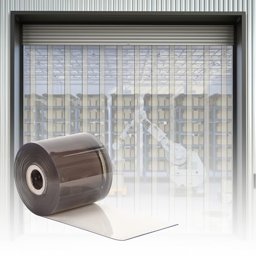 Lukar NM385 Vinyl Strip Door Curtain 49 Ft Length Pvc Curtain Strip Clear Plastic Door Strip Roll cover