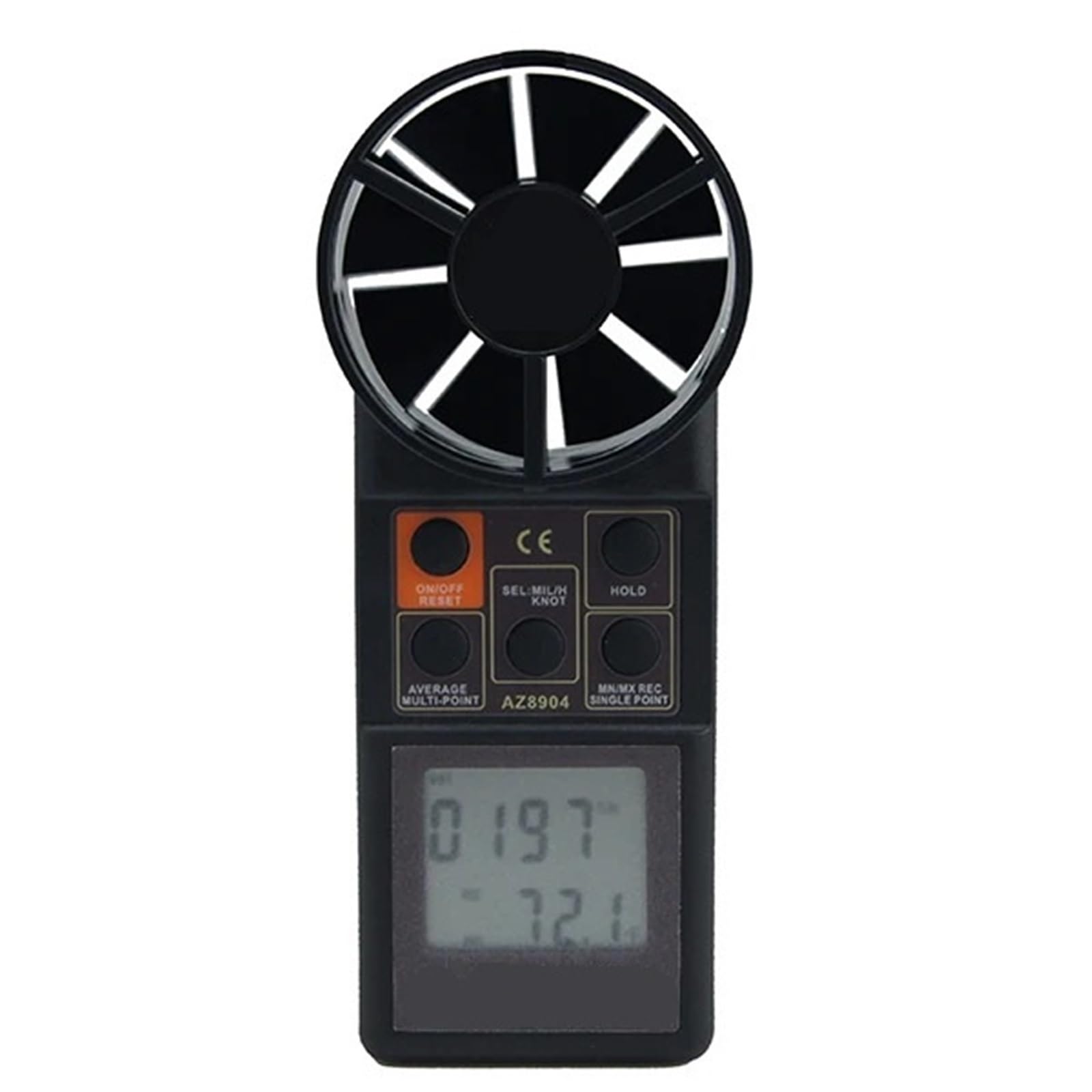 Anemómetro, comprobador de temperatura anemométrico portátil con pantalla digital(AZ8904)