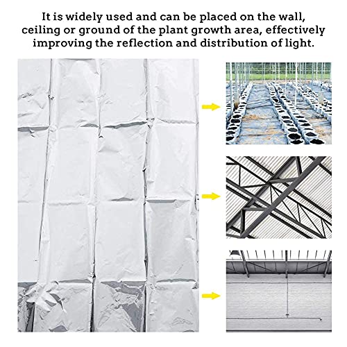 1 St 210 x 120 cm PETP Zilver Plant Reflecterende Film Opvouwbare Bekledingsvellen Tuinkas Kweeklamp Accessoires Nieuw - Afbeelding 7