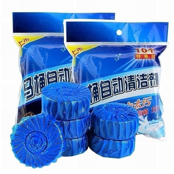Automatic Flush Toilet Bowl Cleaner Tablets, Bathroom Toilet Tank Cleaner, Powerful Cleaning Ball Mild Lemon Scent Toilet Blue Deep Clean Bubbles,Pack-10 ATT-282-image-13