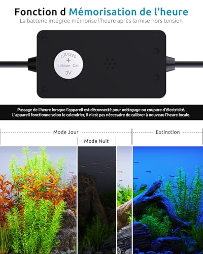 Rampe LED d’Aquarium en Aluminium Seaoura à Spectre Complet Durable - 3