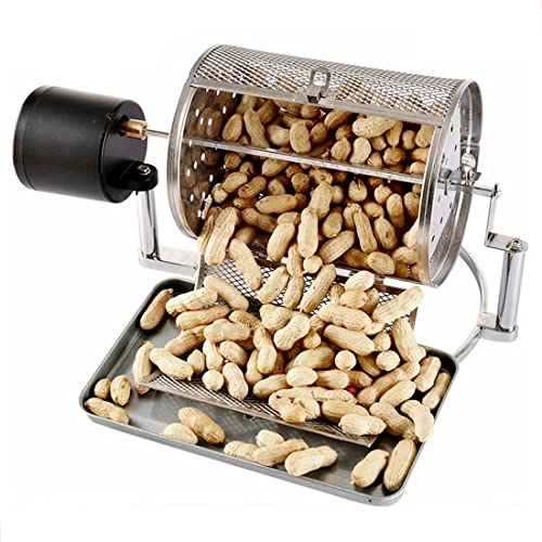 Mstiyx Koffiebrander voor het huishouden, elektrische koffie-rooster, huishoudelijke koffiebonen, bakkersnoten, pinda's, cashew, kastanjes, roostermachine voor cafés, gasbrander vereist (maat: L) - Image 8