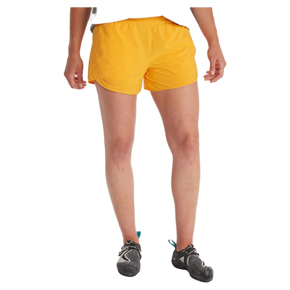 Marmot Damskie Szorty Elda 10 Cm S23 - Oddychające spodenki funkcyjne, szybkoschnące spodenki treningowe z ochroną przed promieniowaniem UV, elastyczne spodenki bouldering Kobiety