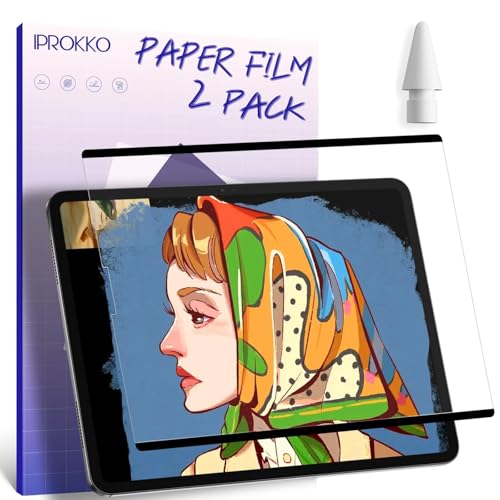 [2 Stück] Magnetischer Folie kompatibel mit iPad Pro 12 9 Zoll (2022/2021/2020/2018) Magnetisch Matte Schutzfolie Papierfolie Papier Film Blendfreiem Screen Protector for Zeichnen Schreibe Notizen