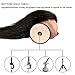 ISHOT Mannequin Head Human Hair-100% Real Human Hair,Hairdresser Training Head,Doll Head,Beauty School Hair Practice Head,Manikin Cosmetology Black