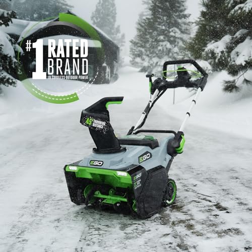 Image of EGO Power+ 21 inch Electric Snow Blower, Cordless Single Stage, Includes (2) 56 V 6.0Ah Batteries and Dual Port Charger - SNT2134